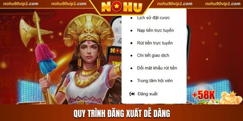 Quy trình đăng xuất dễ dàng